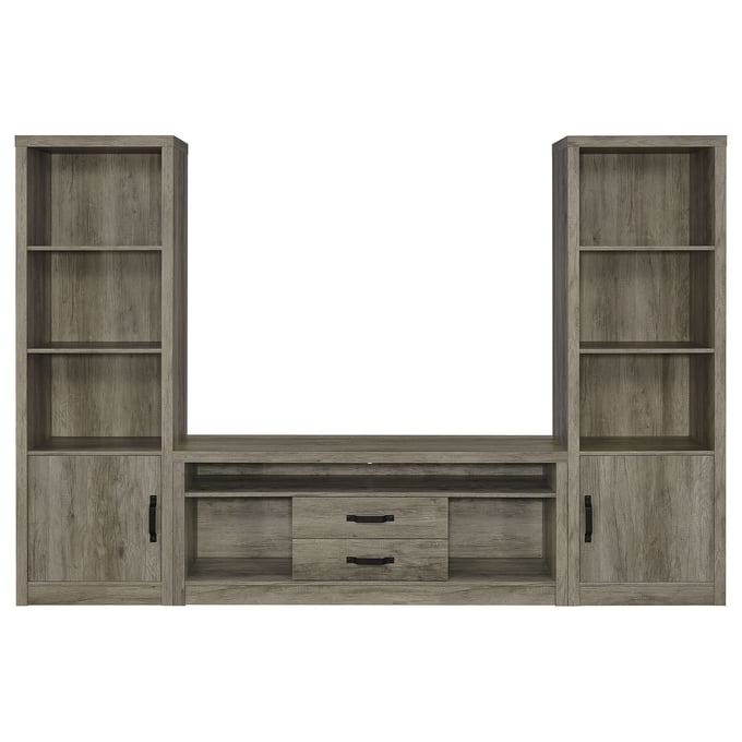 Coaster Furniture Burke Grey Driftwood 3pc Entertainment Center CST-701024-SET