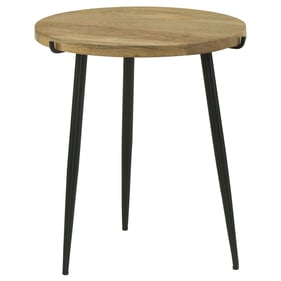 Coaster Furniture Pilar Natural Black Round Top End Table