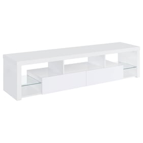 Coaster Furniture Jude White High Gloss 2 Drawers 71 Inch TV Stand