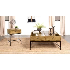 Coaster Furniture Stephie Honey Brown 3pc Coffee Table Set