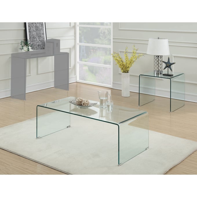 Coaster Furniture Ripley Clear 3pc Coffee Table Set CST-70532-OCT-S1