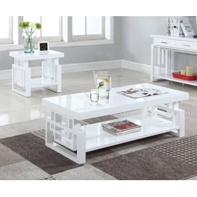 Coaster Furniture Schmitt White 3pc Coffee ...