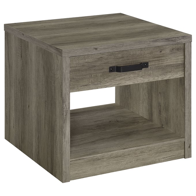 Coaster Furniture Felix Grey Driftwood 1 Drawer End Table CST-707727