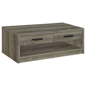 Coaster Furniture Felix Grey Driftwood 2 Drawers Coffee Table