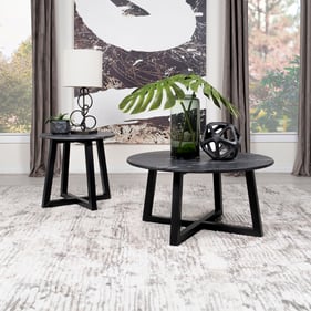 Coaster Furniture Skylark Black 3pc Coffee Table Set