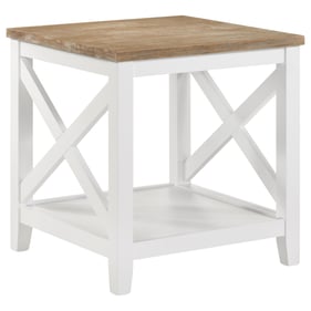 Coaster Furniture Maisy Brown White Square End Table