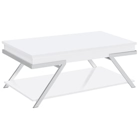 Coaster Furniture Marcia White High Gloss Coffee Table