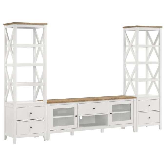 Coaster Furniture Angela Brown White 3pc Entertainment Center CST-708253-SET