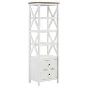 Coaster Furniture Angela Brown White 4 Shelf Media Tower