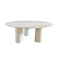 Astoria Round Genuine Marble Coffee Table White