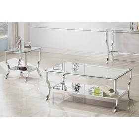 Coaster Furniture Saide Chrome 3pc Coffee Table Set