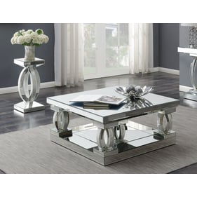 Coaster Furniture Amalia Clear Square 3pc Coffee Table Set