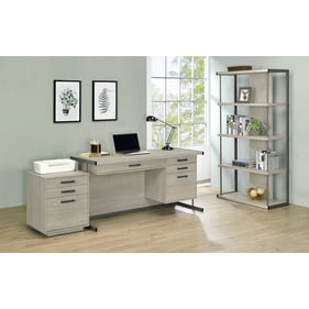 Coaster Furniture Loomis Whitewashed Grey 3pc Office Furniture Set