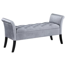 Coaster Furniture Farrah Silver Black Arms Storage Bench