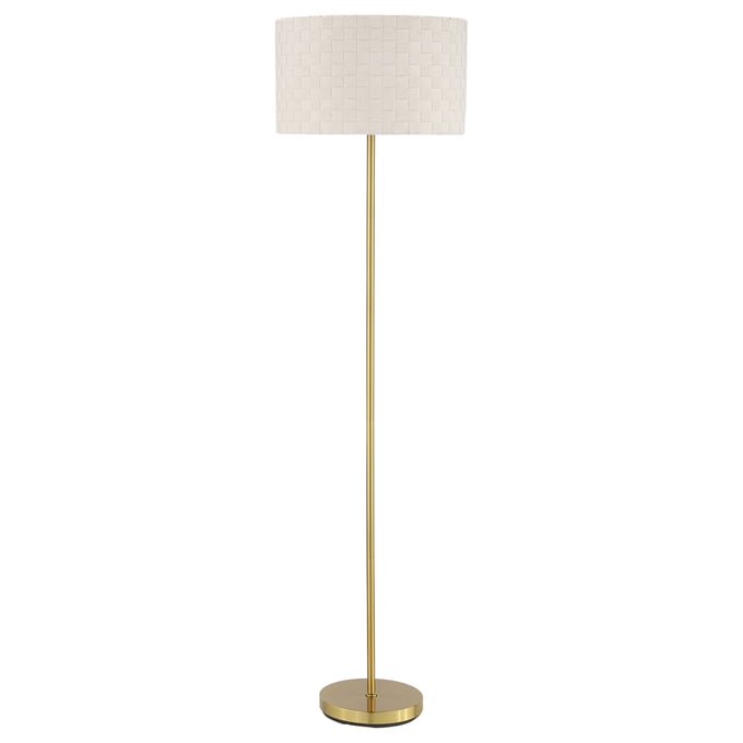 Coaster Furniture Ramiro Gold Drum Shade Floor Lamp CST-920303