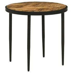 Coaster Furniture Hayden Natural Mango Black Side Table