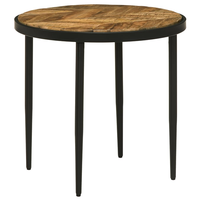 Coaster Furniture Hayden Natural Mango Black Side Table CST-930188