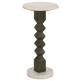 Coaster Furniture Colette White Dark Grey Side Table