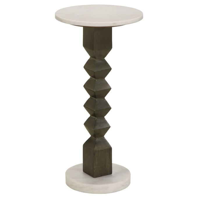 Coaster Furniture Colette White Dark Grey Side Table CST-930190