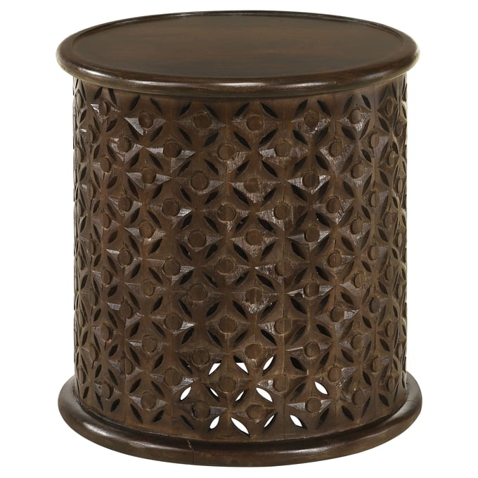 Coaster Furniture Krish Dark Brown 18 Inch Round Accent Table CST-936143