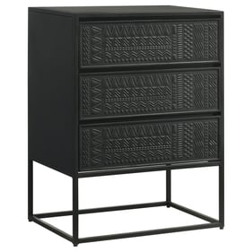 Coaster Furniture Alcoa Black 3 Drawers Accent Cabinet