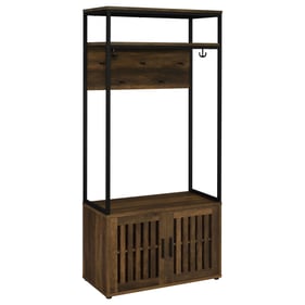 Coaster Furniture Quincy Dark Pine Black 2 Door Hall Tree