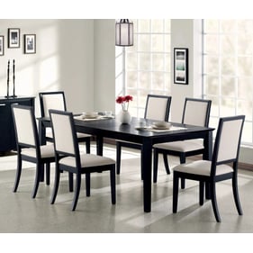 Coaster Furniture Louise Black Rectangular 7pc Dining Room Set