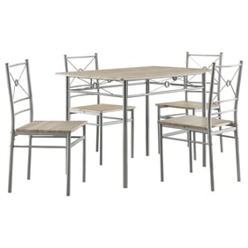 Coaster Furniture Anna Silver Taupe 5pc Rectangular Dining Room Set