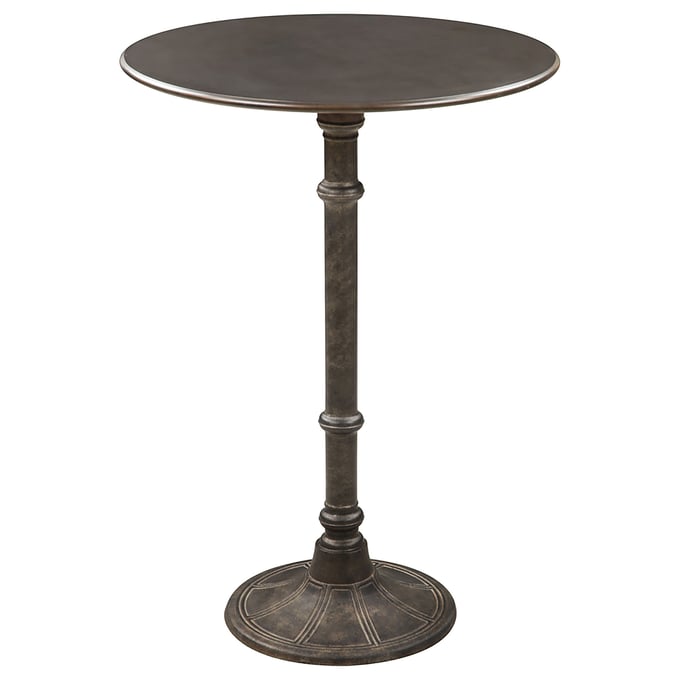 Coaster Furniture Oswego Dark Russet Antique Bronze Round Bar Table CST-100064