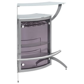 Coaster Furniture Dallas Silver 2 Shelf Bar Unit