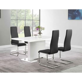 Coaster Furniture Anges Black White 5pc Dining Room Set