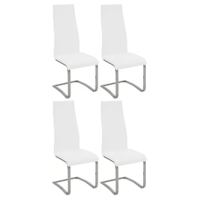 4 Coaster Furniture Montclair White High Back Dining Chairs