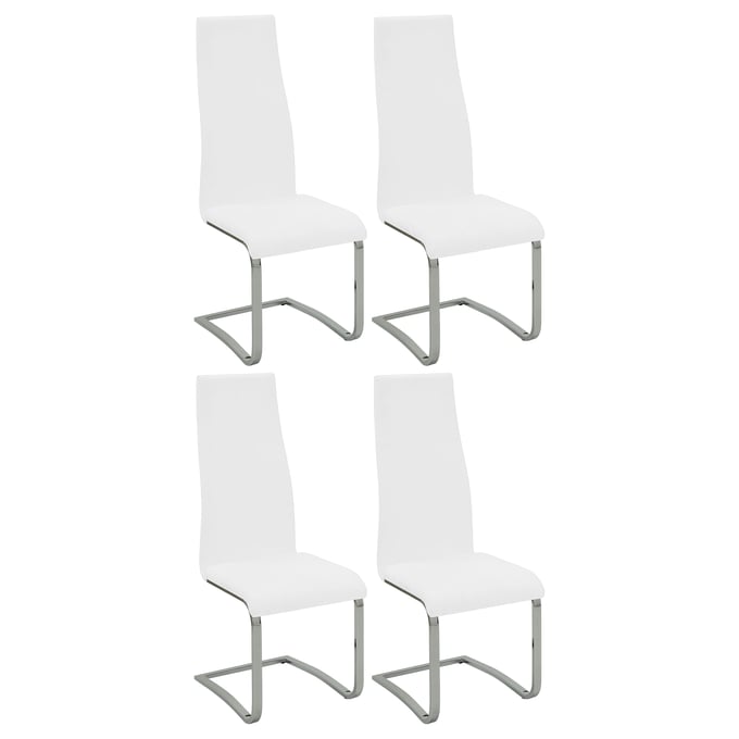 4 Coaster Furniture Montclair White High Back Dining Chairs CST-100515WHT