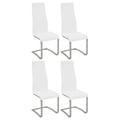 Montclair High Back Dining Chairs Black and Chrome (Set of 4)