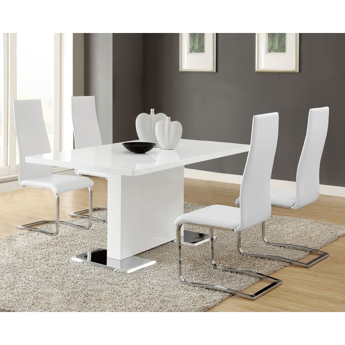 Coaster Furniture Anges White 5pc Dining Room Set CST-102310-S1