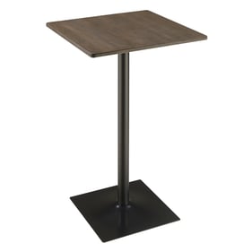 Coaster Furniture Cavalier Dark Elm Matte Black Square Bar Table