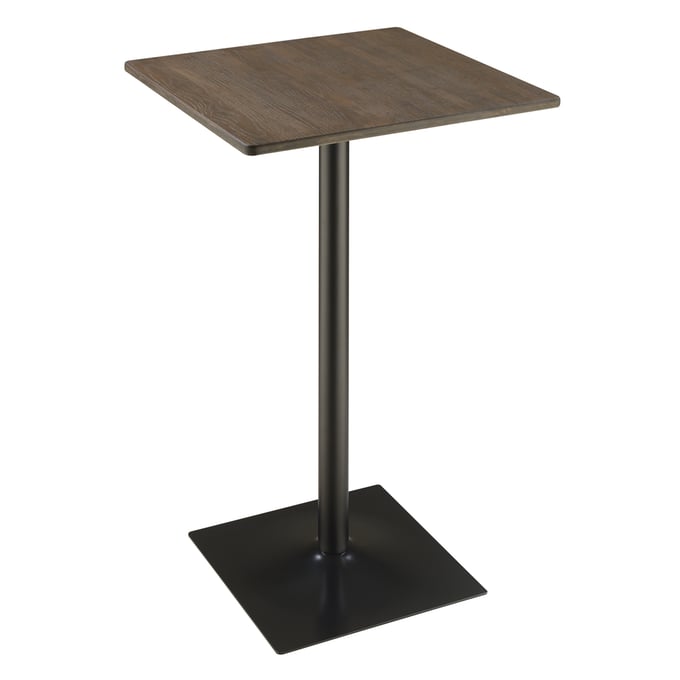 Coaster Furniture Cavalier Dark Elm Matte Black Square Bar Table CST-100730