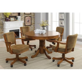 Coaster Furniture Mitchell Olive Brown Amber 5pc Dining Room Set