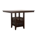 Jaden Square Counter Height Table with Storage Espresso