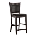 Jaden Upholstered Counter Height Stools Black and Espresso (Set of 2)