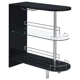 Coaster Furniture Adolfo Glossy Black 3 Tier Bar Table