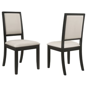 2 Coaster Furniture Louise Black Cream Side Chairs