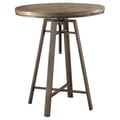 Bartlett Adjustable Swivel Bar Table Brushed Nutmeg