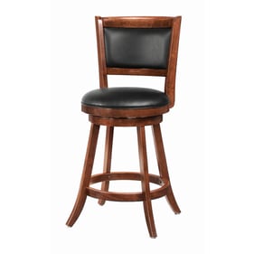 2 Coaster Furniture Broxton Chestnut Black Swivel Counter Stools