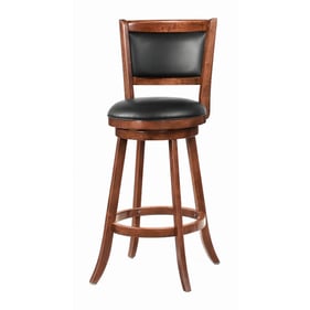 2 Coaster Furniture Broxton Chestnut Black Swivel Bar Stools