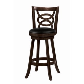 2 Coaster Furniture Calecita Cappuccino Black Swivel Bar Stools