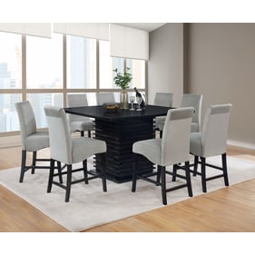 Coaster Furniture Stanton Black Grey 9pc Counter Height Set