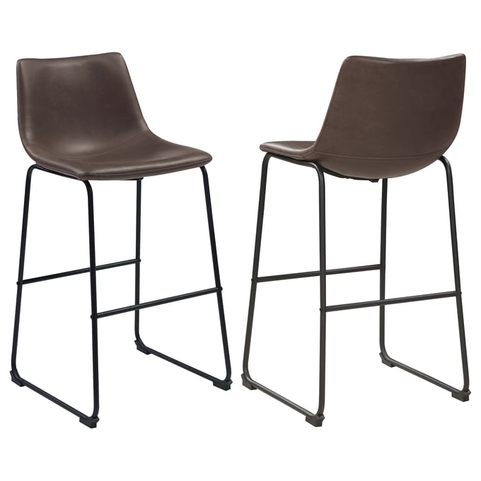 2 Coaster Furniture Michelle Brown Armless Bar Stools CST-102536