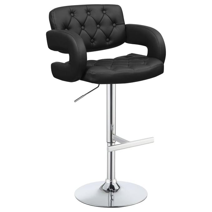 Coaster Furniture Brandi Black 29 Inch Adjustable Bar Stool CST-102555