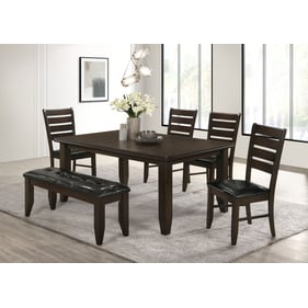 Coaster Furniture Dalia Cappuccino Black 6pc Dining Room Set